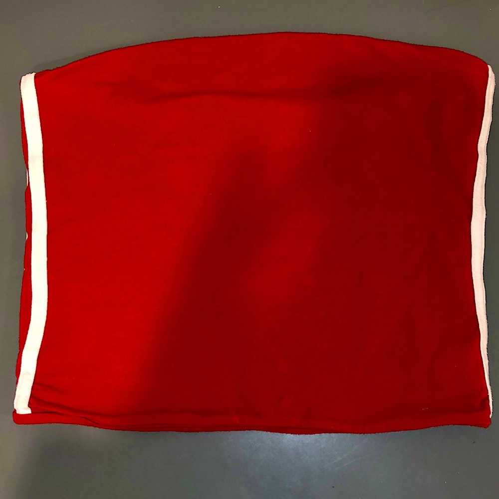 Brandy Melville Red White Stripe Tube Top